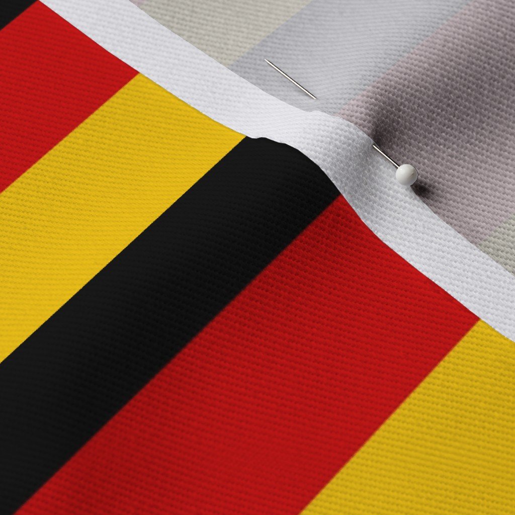 German Flag Colors Red Gold and Black 1 Inch Horizontal Stripes Fabric red gold black fabric