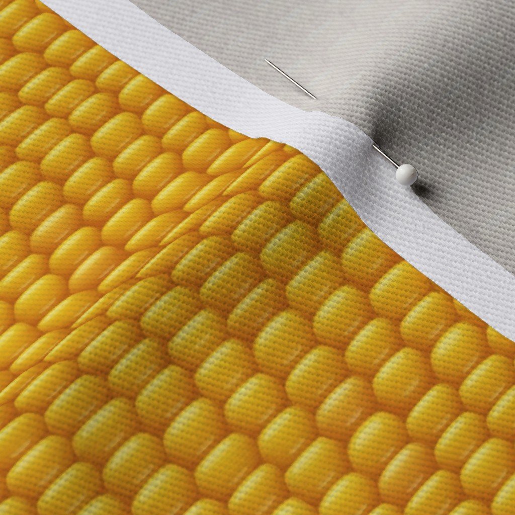 Golden Kernels of Harvest Corn in Yellow Gold for Thanksgiving Fabric thanksgiving corn fabric
