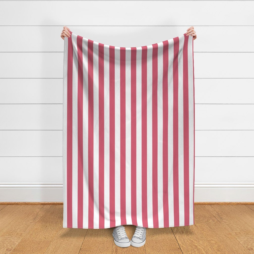 2 inch Nantucket Red and White Cabana Tent Stripes Fabric nantucket sails fabric
