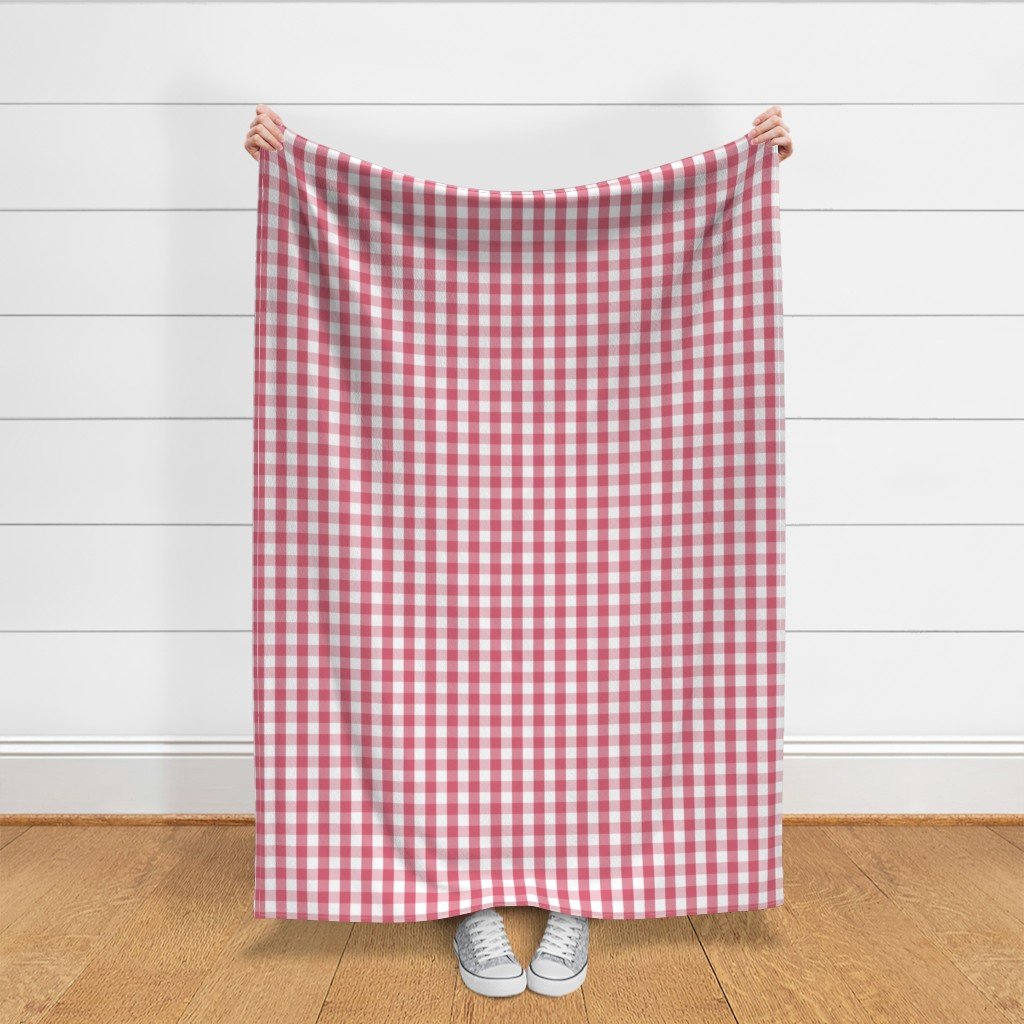 1 inch Nantucket Red Gingham Check Plaid Pattern Fabric red sails fabric