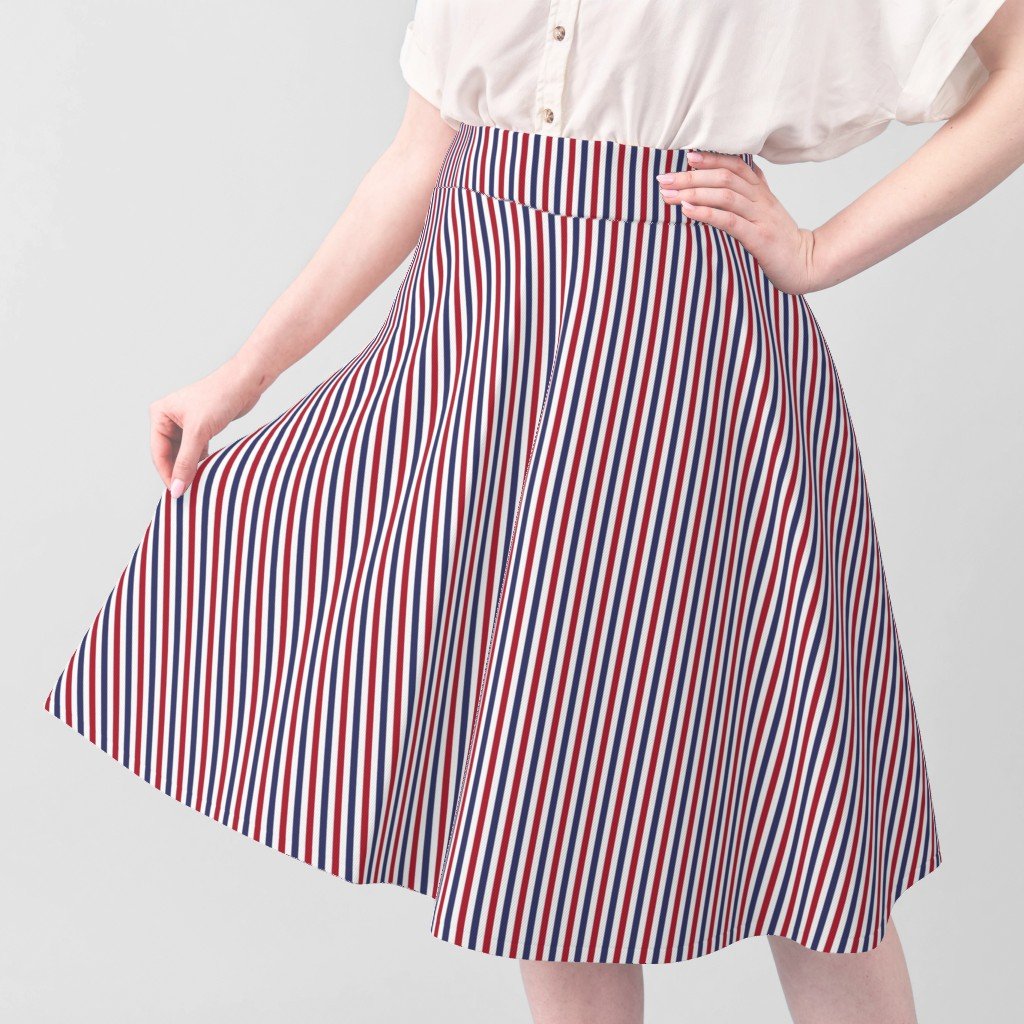1/4 inch Flag Red White and Blue Alternating V Pin Stripes Fabric patriotic stripes fabric