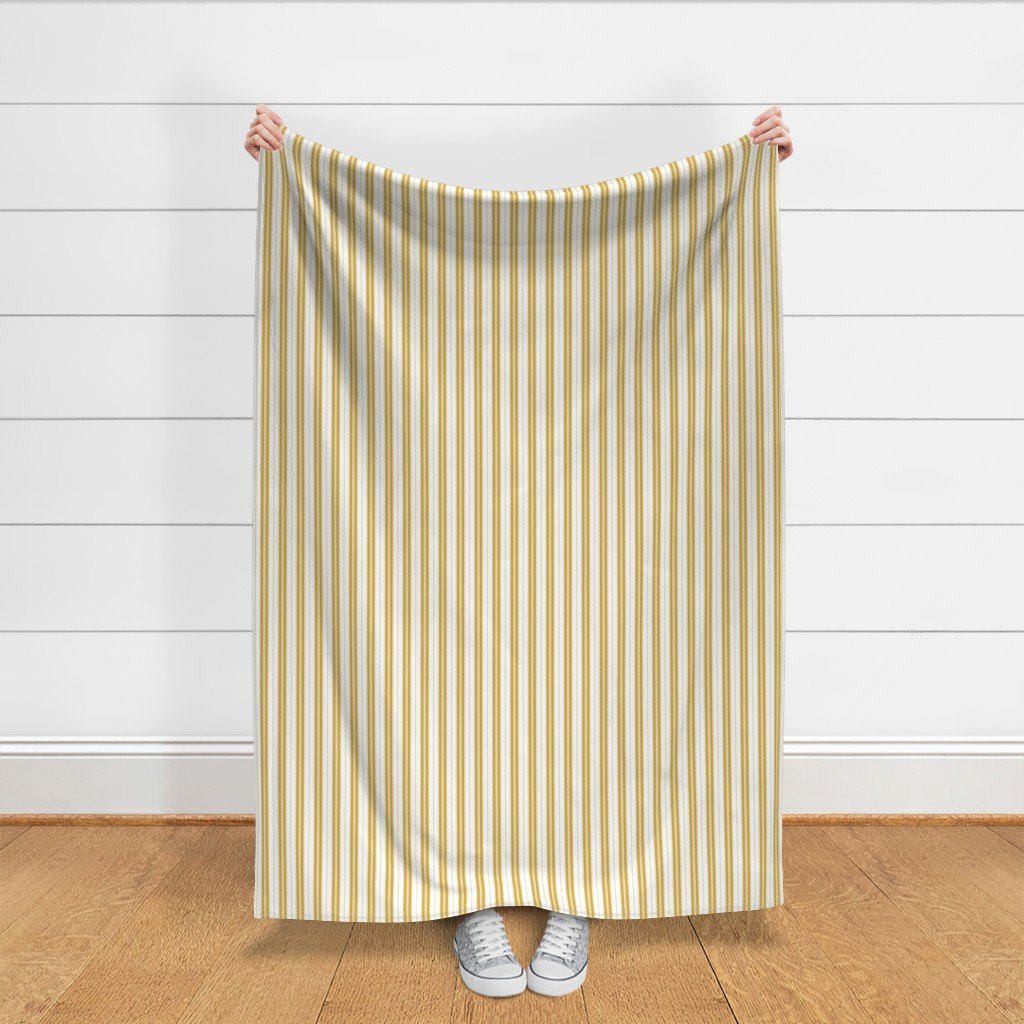 Spicy Mustard and White Autumn Winter 2022 2023 Color Trend Mattress Fabric mattress stripes fabric