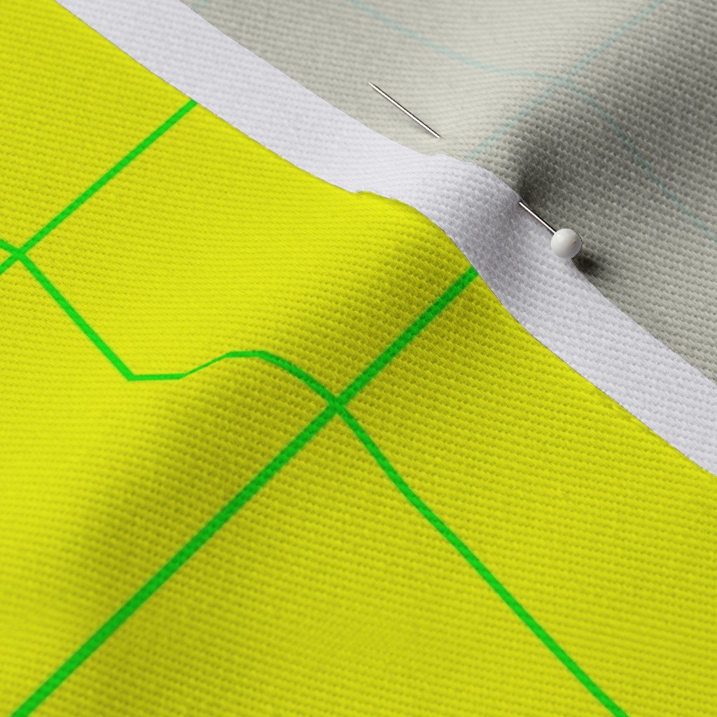 Green on Yellow on Lemon and Lime Grid 2 inch Fabric check fabric