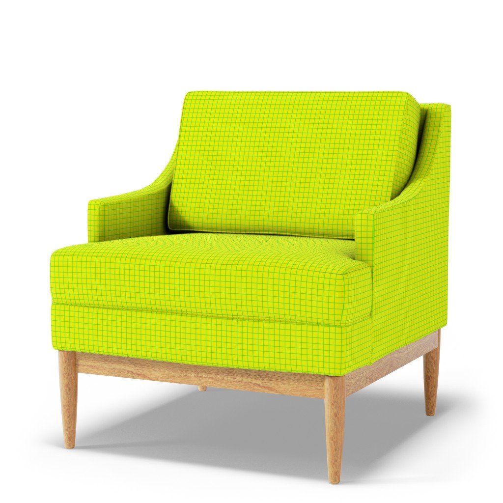 Green on Yellow on Lemon and Lime Grid 1/2 inch Fabric bright fabric