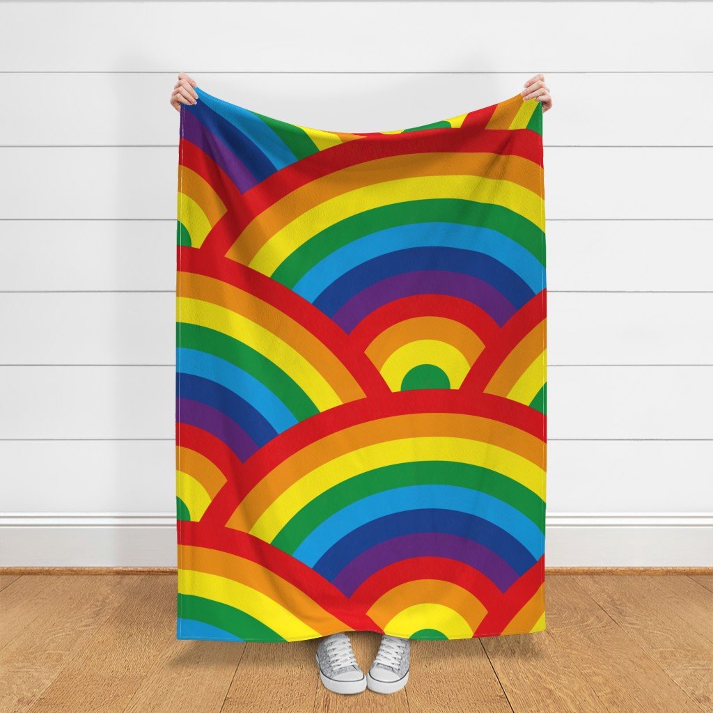 Childrens Colorful Bedroom Decor Endless Rainbows Fabric kids rooms fabric