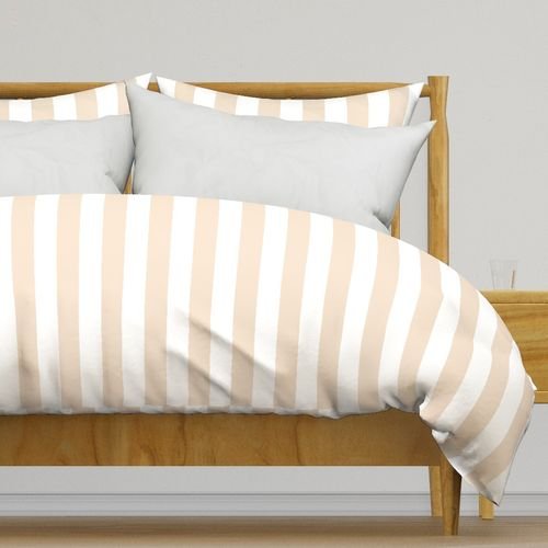 Classic 2 Inch Natural and White Modern Cabana Upholstery Stripes Interior Collection Interior Collection cabana stripes duvet cover design