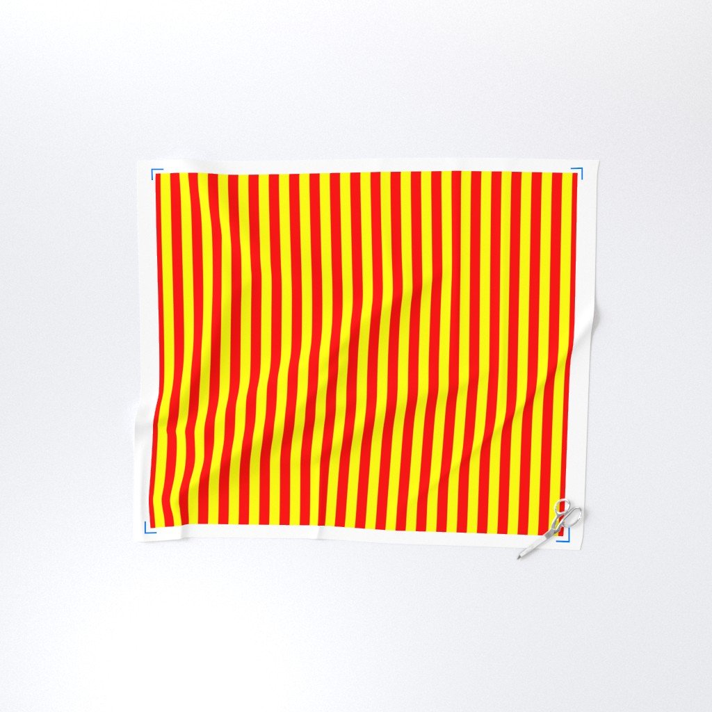 One Inch Vertical Red and Yellow School Colors Stripes Fabric school ties fabric