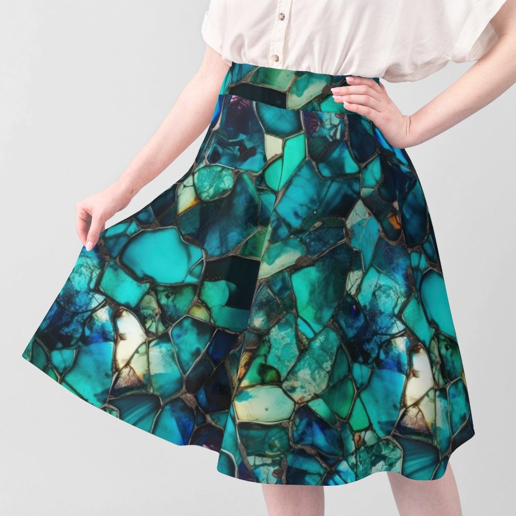 Green and Blue Seaglass 5 Fabric green glass fabric
