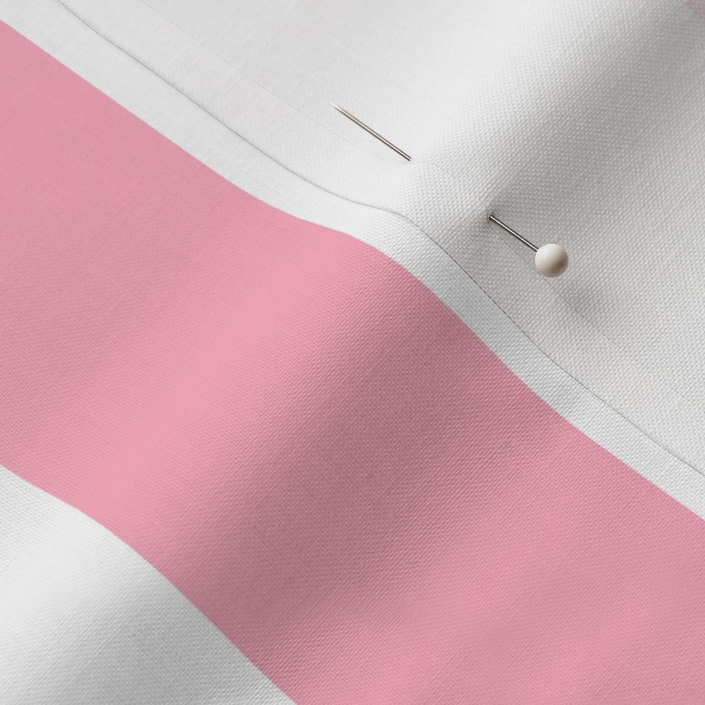 2 inch Wide Vertical Palm Beach Pink and White Cabana Stripes Fabric palm beach fabric