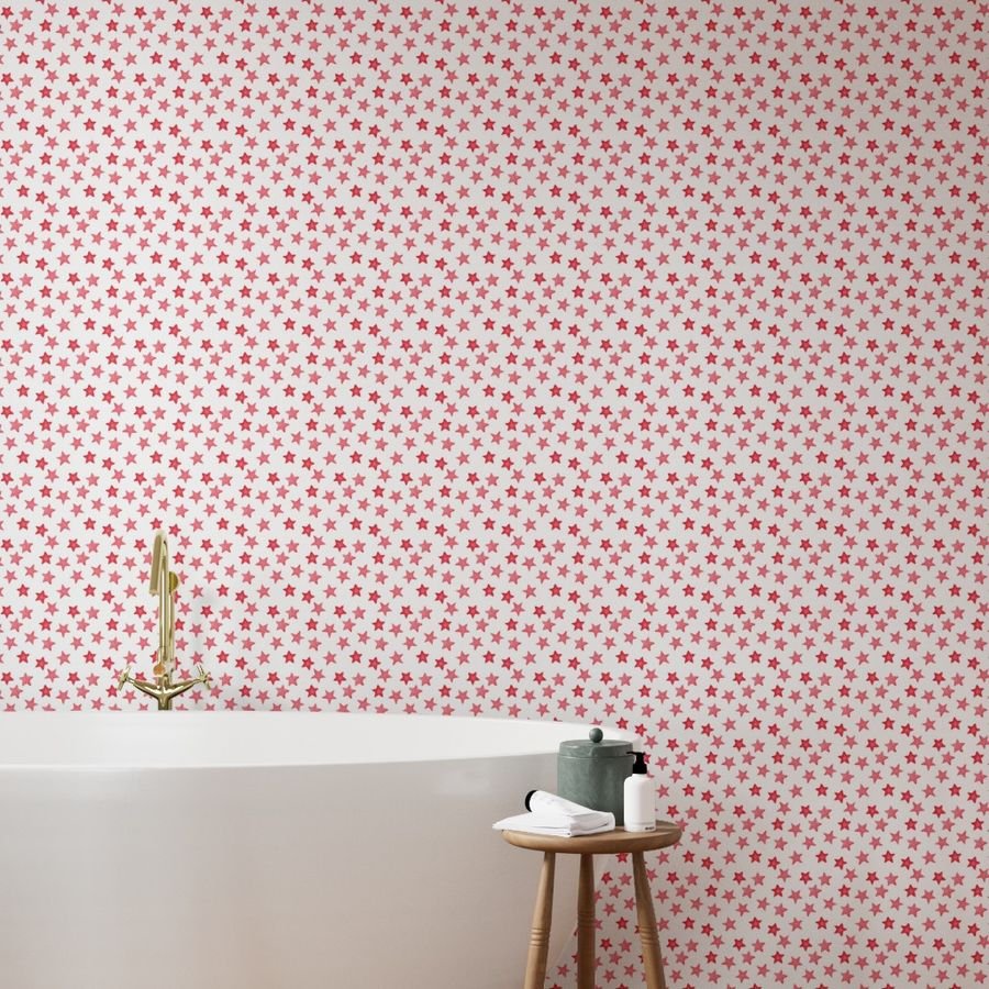 Faded Red Christmas Stars on White Wallpaper faded stars wallpaper