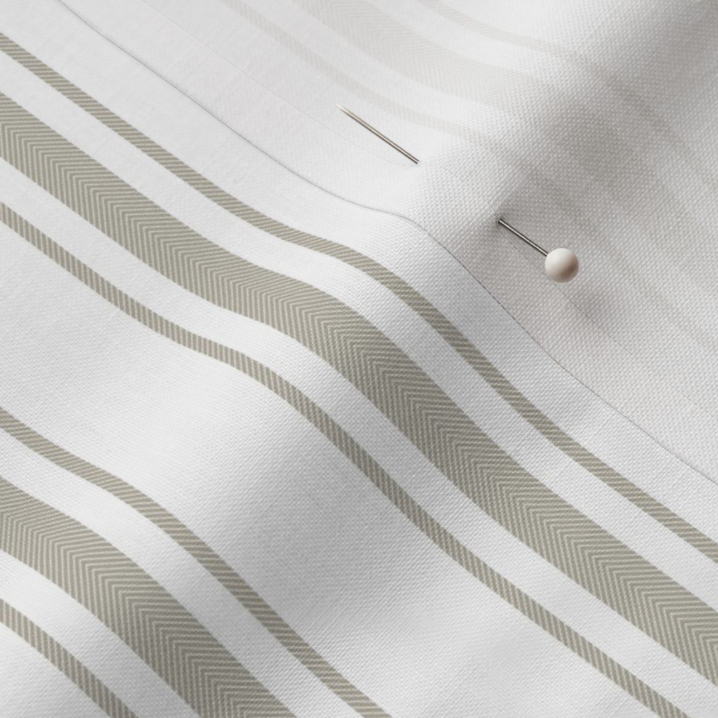 Small Beige on White French Provincial Mattress Ticking Fabric french provincial fabric