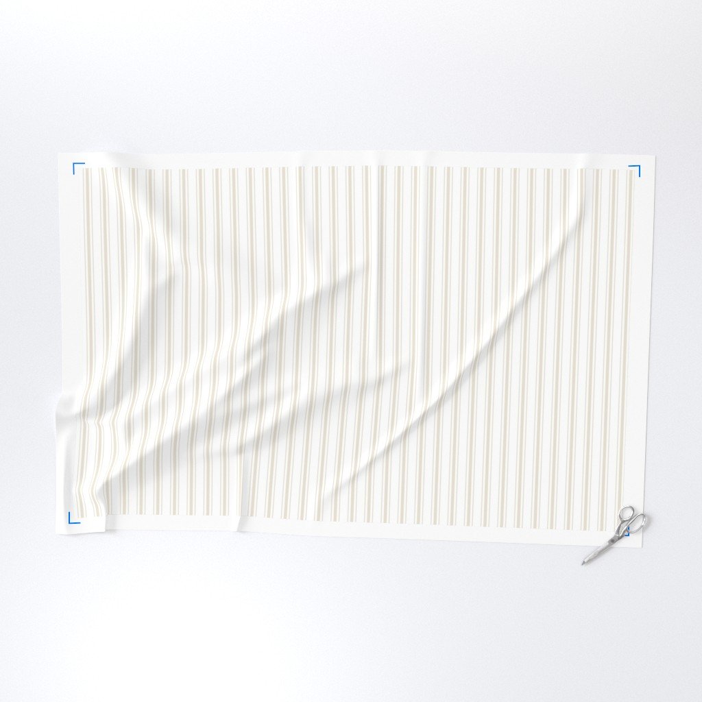 Small Cream on White French Provincial Mattress Ticking Fabric french provincial fabric