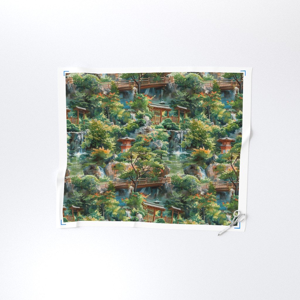 Eden of Tranquility A Japanese Water Garden Paradise Home Styling Collection Design Collection green canopy fabric
