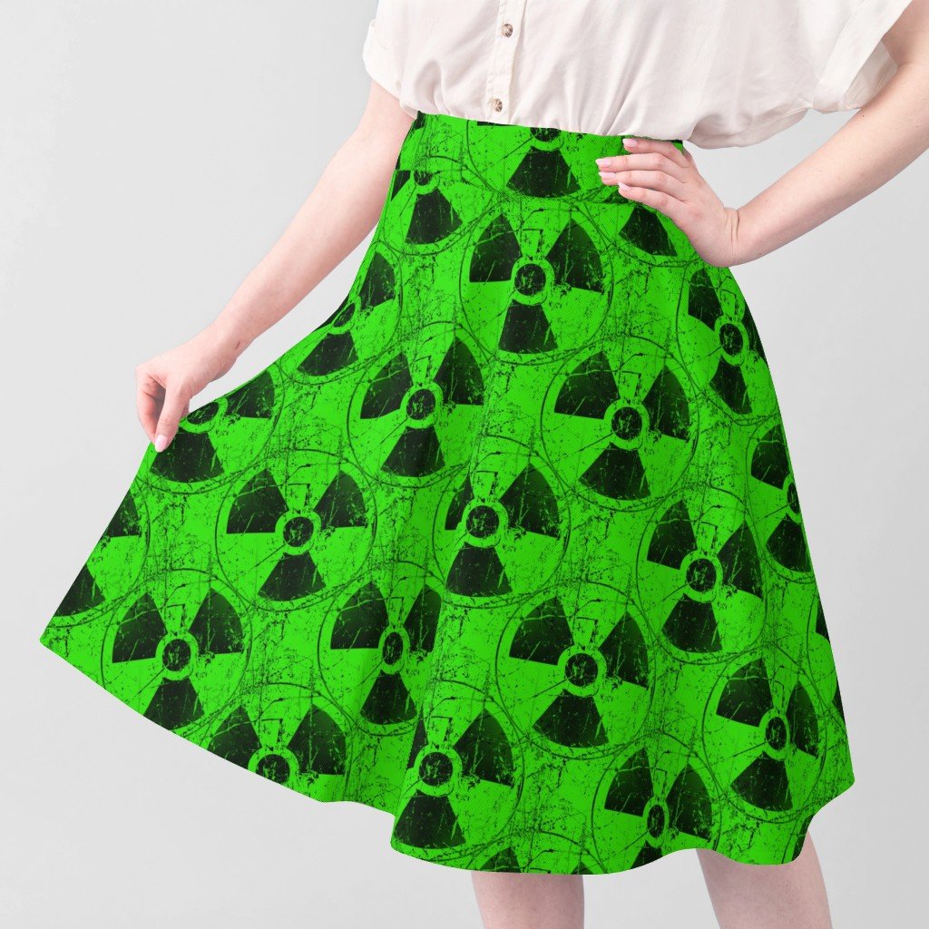 Green and Black Radioactive Hazmat Grunge Pattern Fabric emergency icon fabric