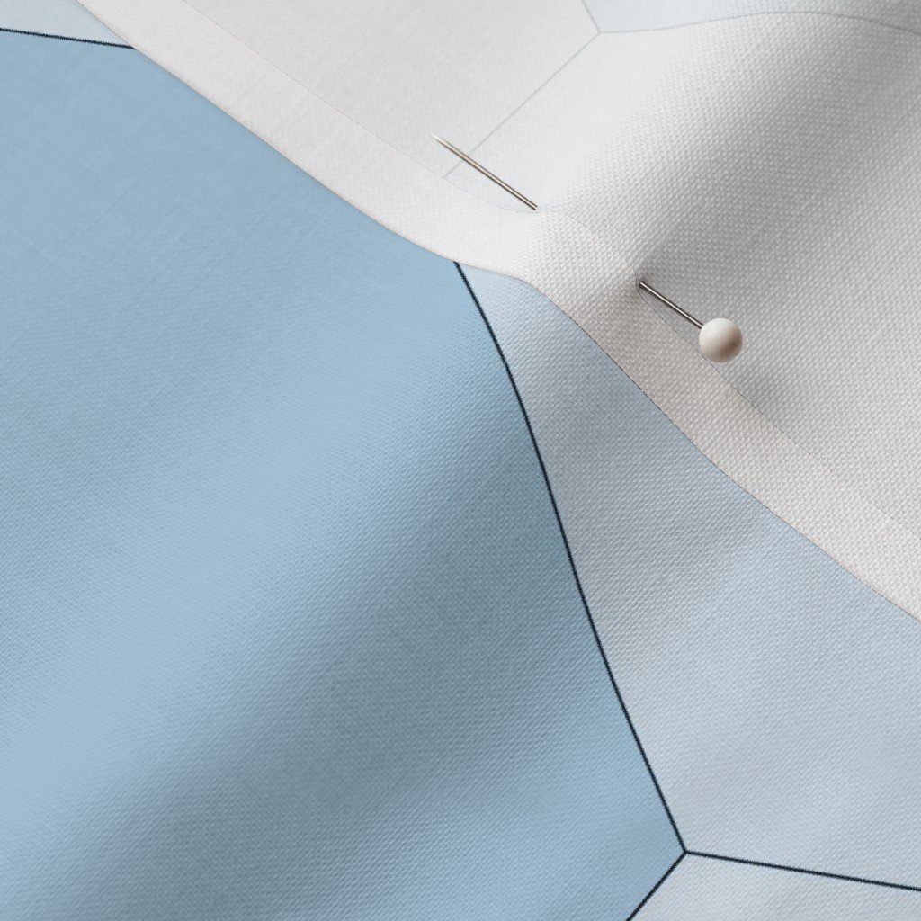 Hexagonal Blue Serenity Honeycomb Pattern Fabric geometric hexagons fabric