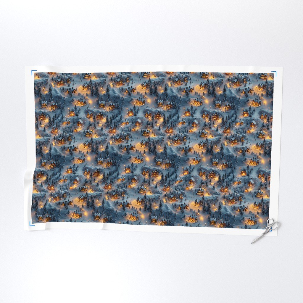 Night Before Christmas - Winters Whisper Fabric luminous fabric