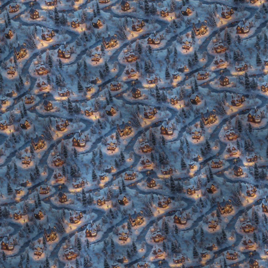 Small Scale Evening Glow - Night Before Christmas Fabric christmas fabric