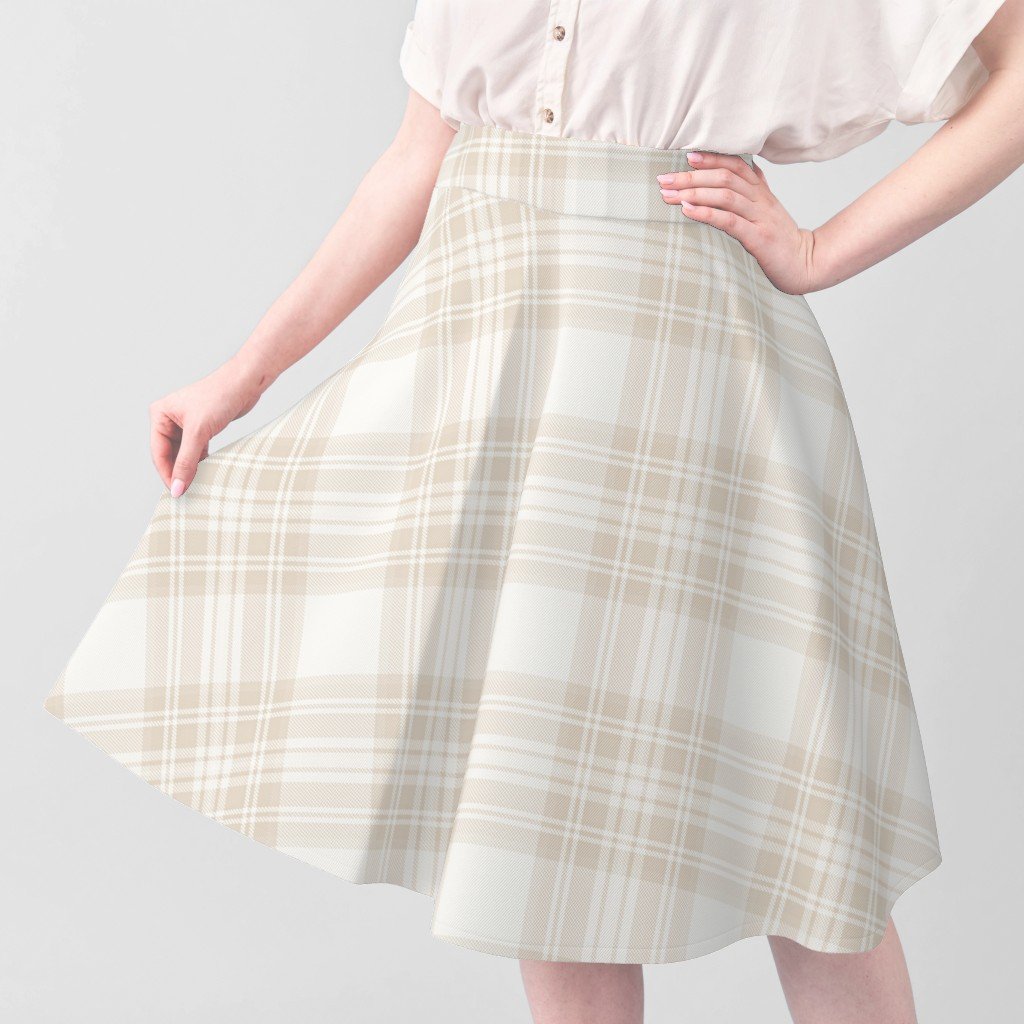 Sandstone Cream Large Traditional Tartan Plaid Pattern Fabric classic fabric