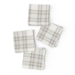 Cool Greige Small Traditional Tartan Plaid Pattern Home Styling Collection Decor Collection cool napkins design