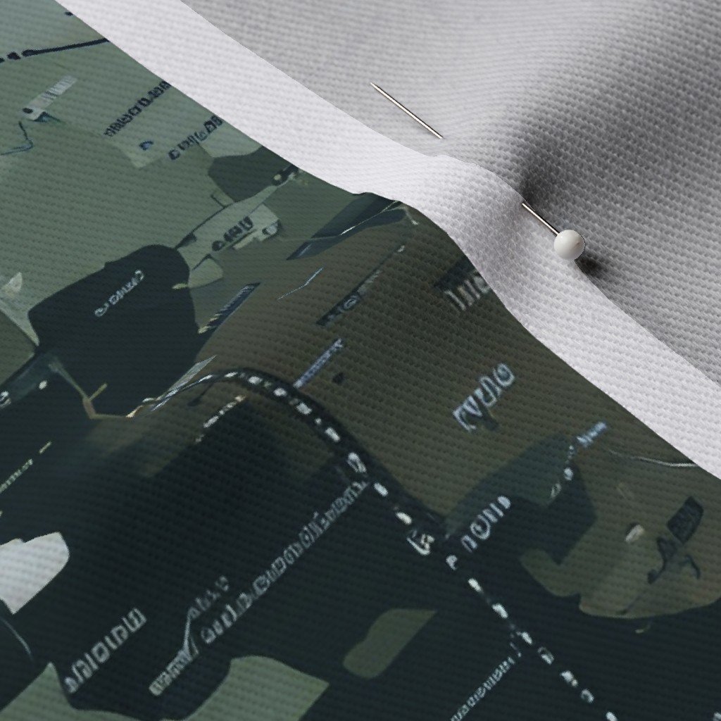 USA State Outline Camouflage in Sage Green and Slate Fabric camouflage fabric