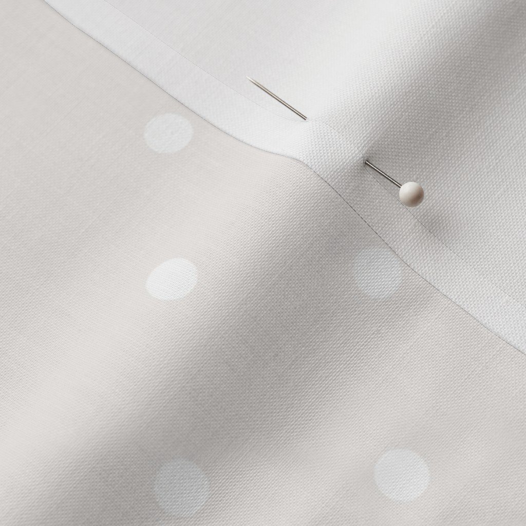 2 Inch Bone White Polka Dot Pattern Fabric minimalist fabric