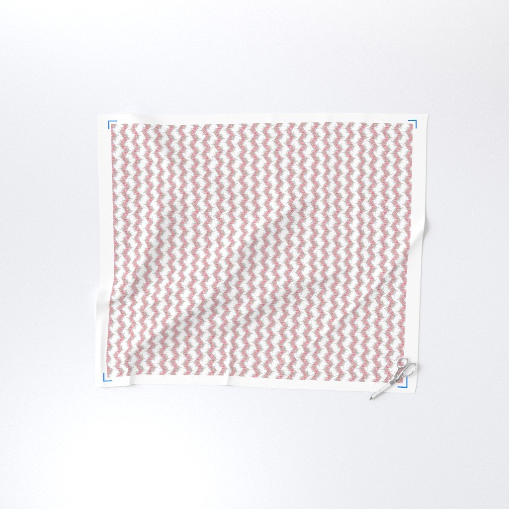 Vintage English Garden Tiny Soft Pink Rose Stripe Pattern on White Fabr Fabric floral fabric