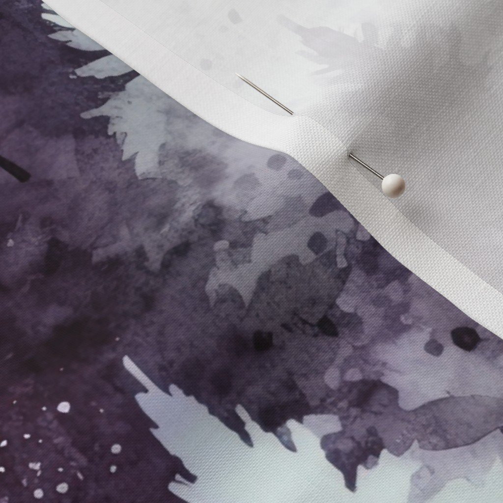 Small Endless Winter Tree Dreamscape Trees in Soft Plum Misty Forest Fabric forest fabric