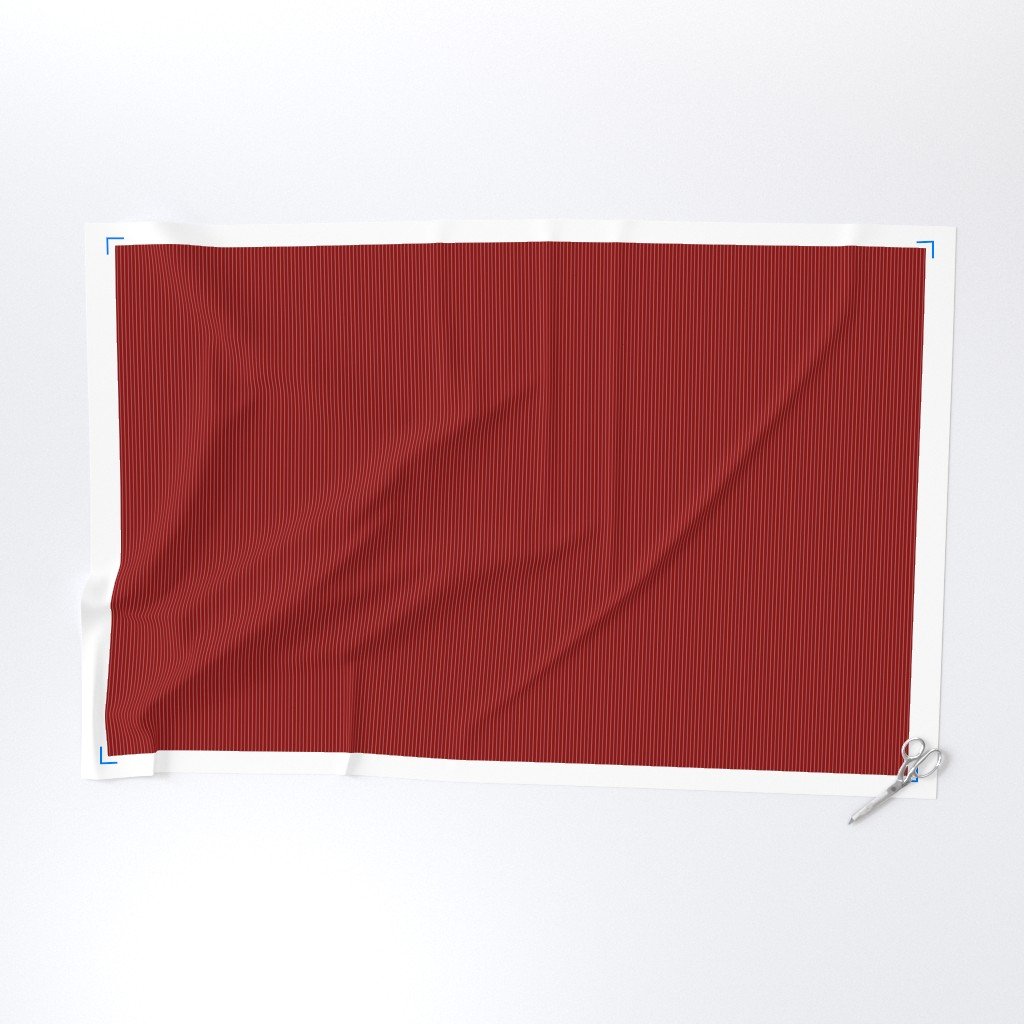 Classic White Pinstripe on Deep Red Office Stripe Pattern Fabric wall street fabric