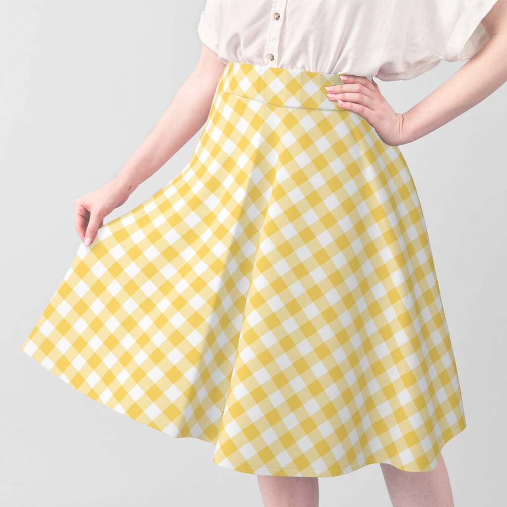 Lemon Yellow Gingham Check Plaid Fabric farmhouse fabric