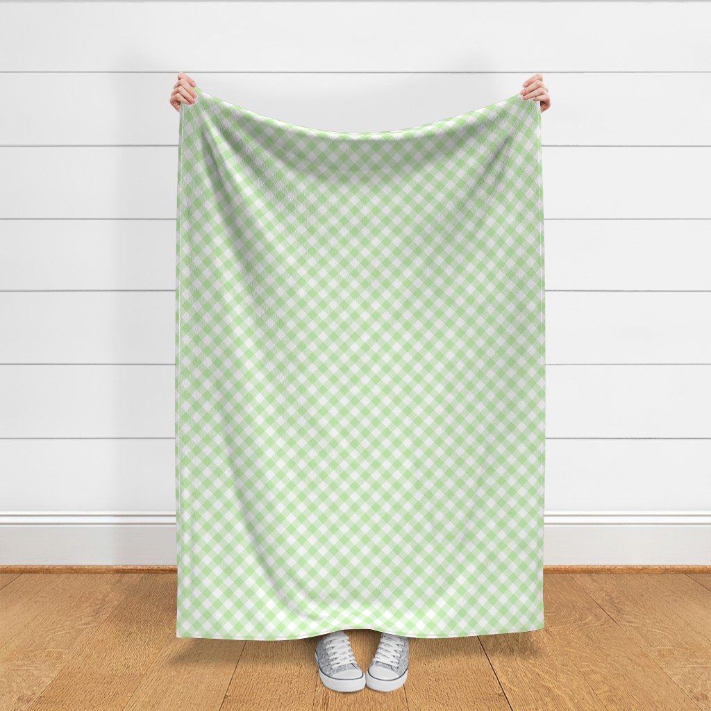Seafoam Green Gingham Check Plaid Fabric gingham fabric