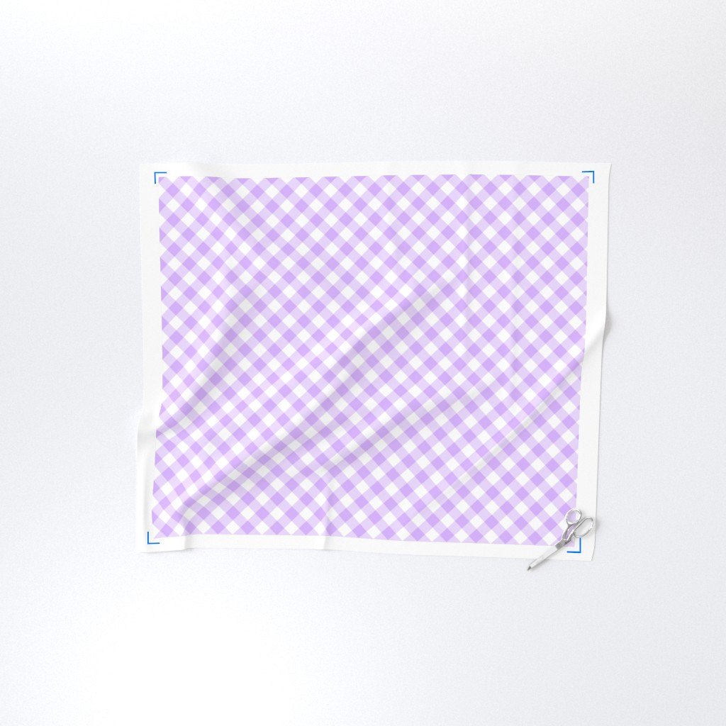 Lavender Purple Gingham Check Plaid Fabric gingham fabric