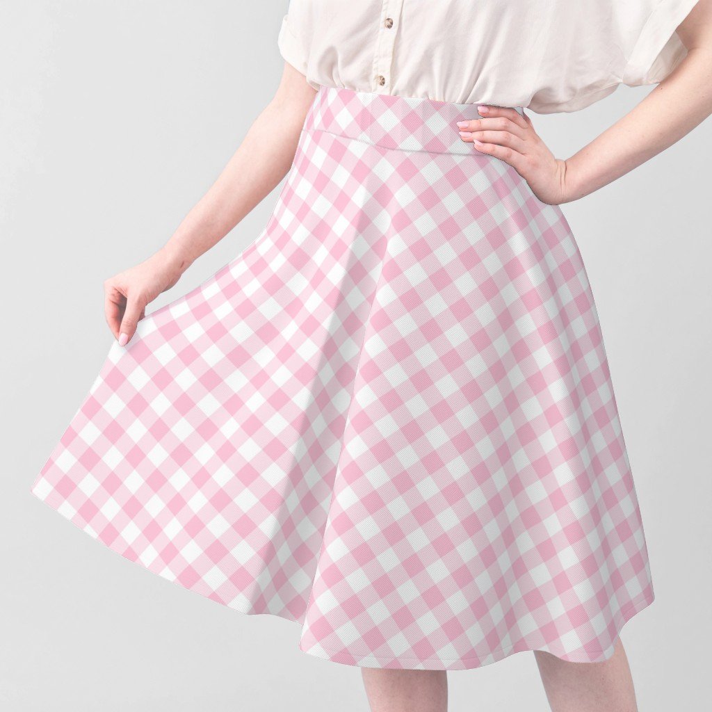 Baby Pink Gingham Check Plaid Fabric farmhouse fabric