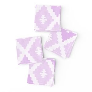 Large Sun Faded Mediterranean Diamond Pattern in Petal Orchid Pink Design Collection Design Collection powder orchid napkins design