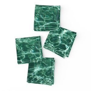 Capri Blue Grotto Sunlit Water Ripples Decor Collection Home Decor Collection deep teal napkins design