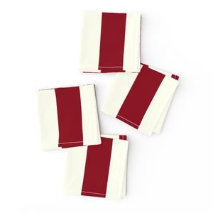 Classic Burgundy and Ivory 2-inch Vertical Stripes Home Decor Collection Home Styling Collection classic stripe napkins design