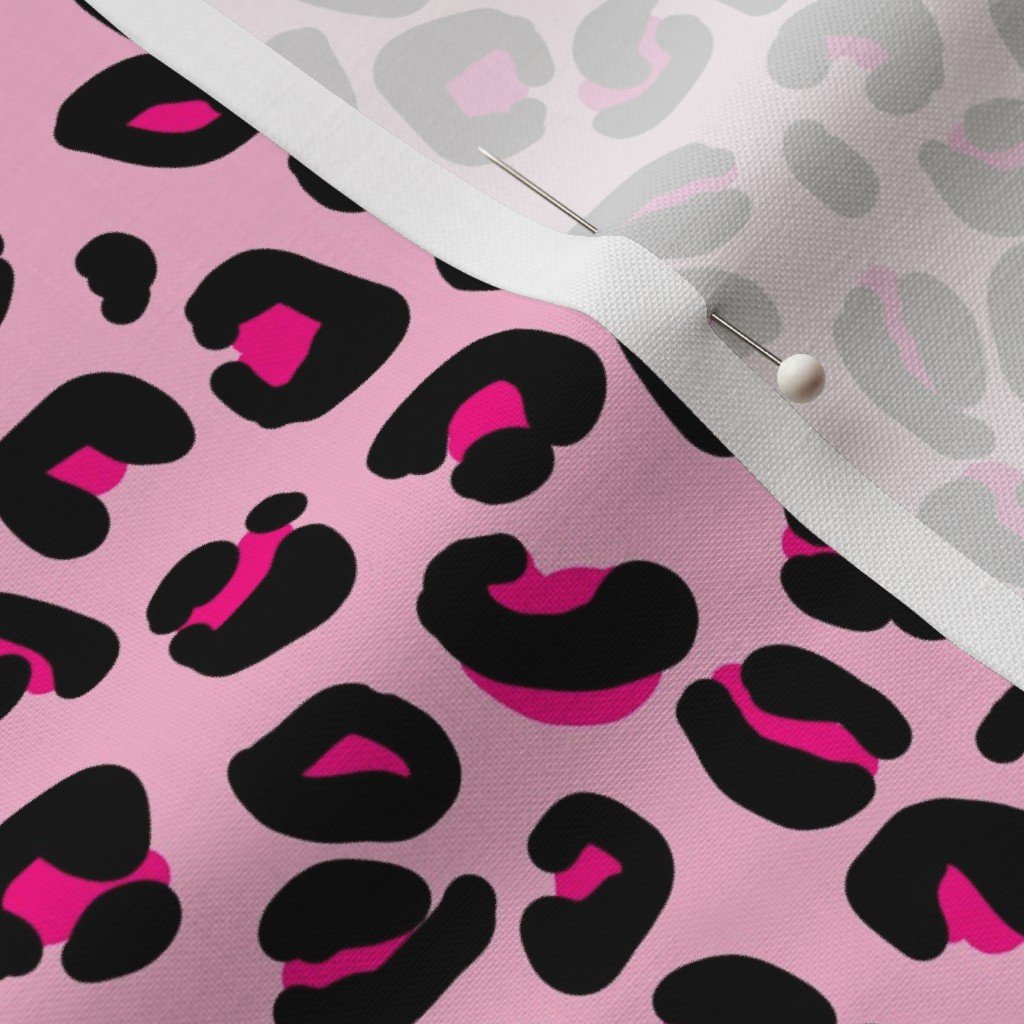 Leopard Spots Pink Fabric candy pink fabric