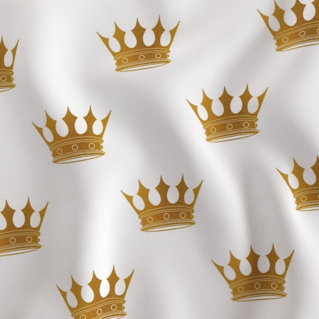 Wedding White Gold Crowns Fabric monarch crown fabric