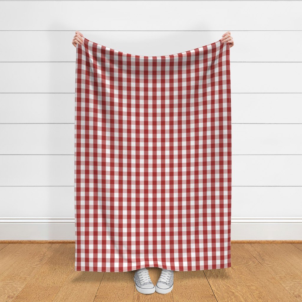 Aurora Red Gingham Check Pattern Design Collection Design Collection aurora red fabric