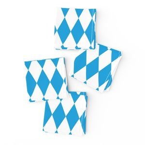 Oktoberfest Bavarian Blue and White Medium Diagonal Diamond Pattern Home Decor Collection Decor Collection beer houses napkins design
