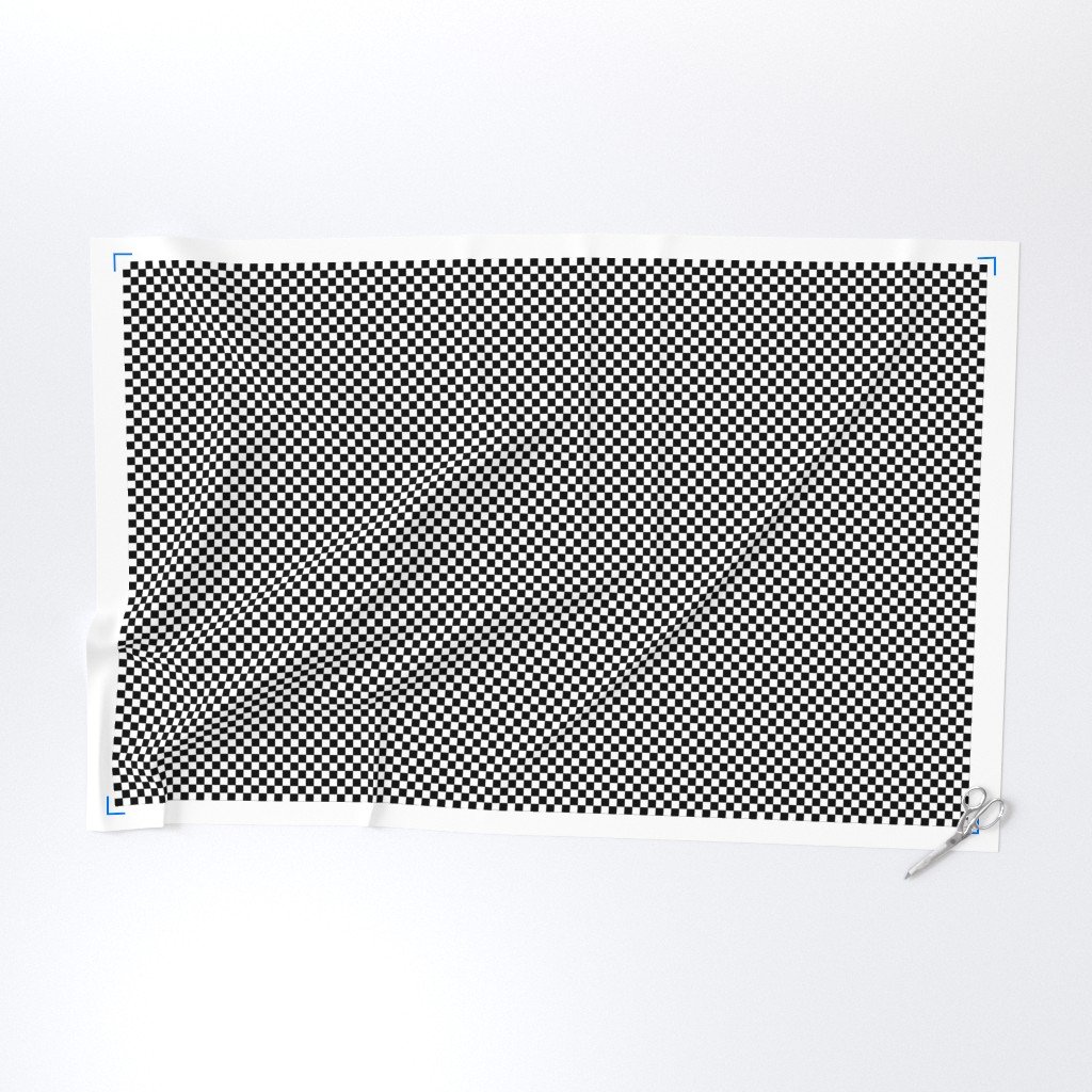 Black and White Checkerboard 1/2 inch-Check Fabric gingham plaid fabric