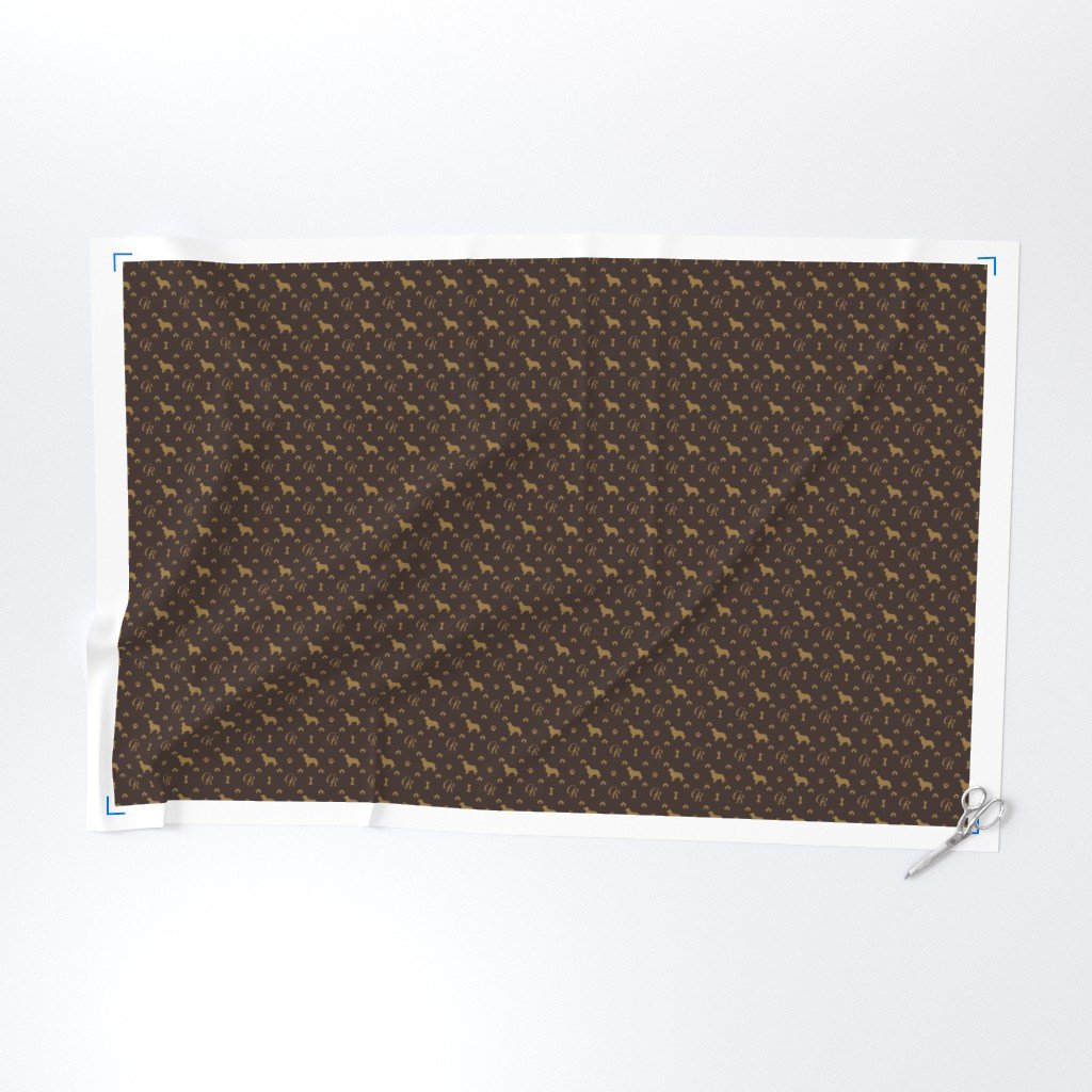 Louis Golden Retrievers Luxury Dog Pattern Fabric golden retriever fabric