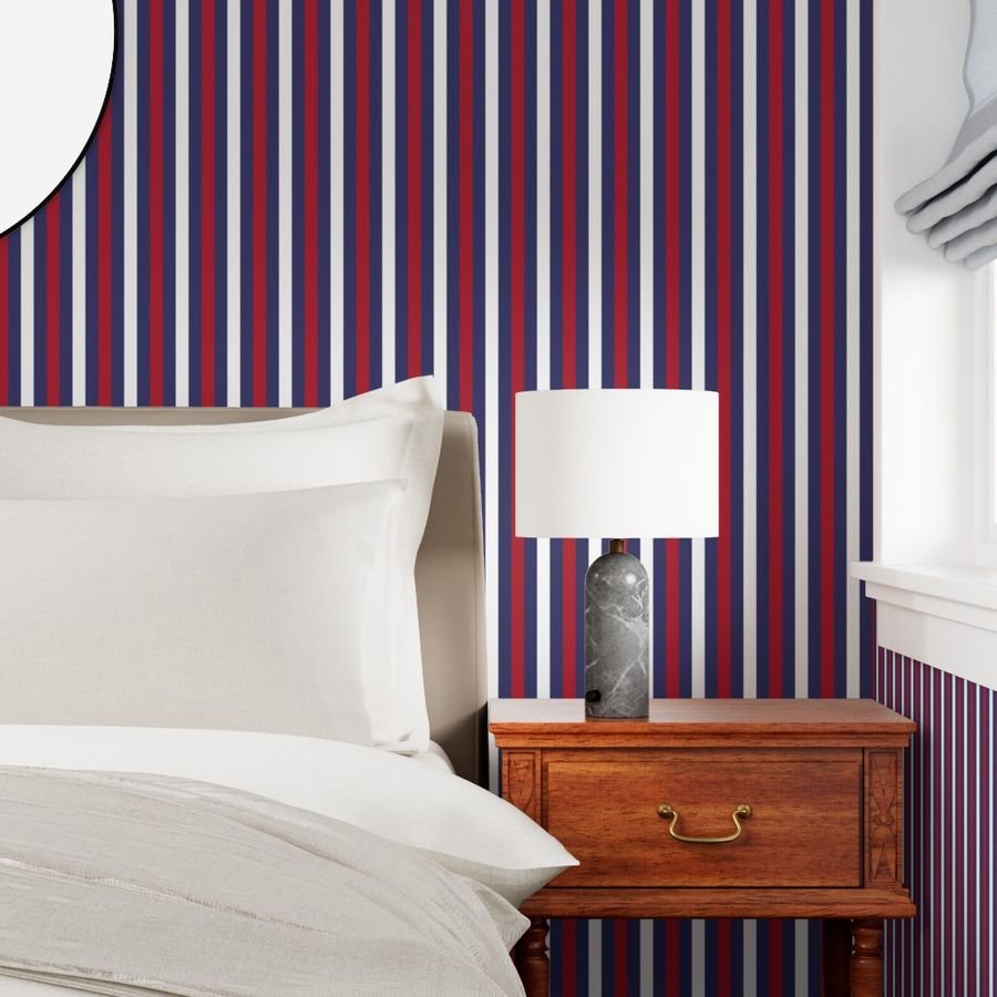 Small USA Flag Alternating Blue with Red and White Stripes Wallpaper small stripes wallpaper
