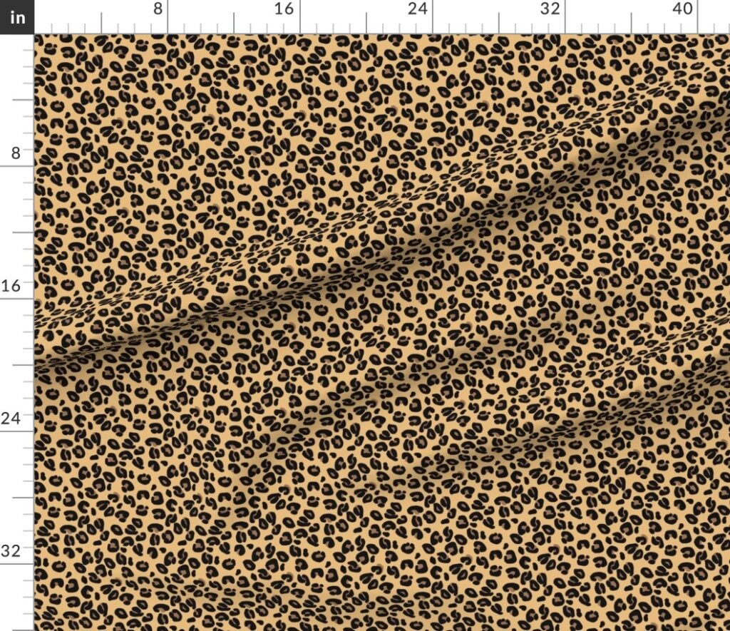 Leopard Spots Classic Beige Fabric design