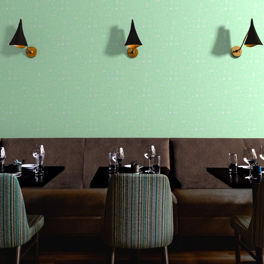 Scrubs Green with White Outlined Drawings of Medical Symbols Wallpaper scrubs green wallpaper