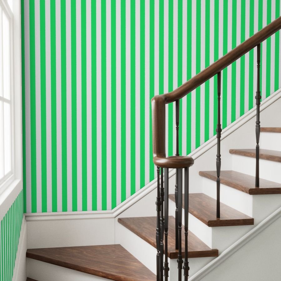 Lime Mojito Green Vertical Tent Stripes Florida Colors of the Wallpaper tent stripes wallpaper