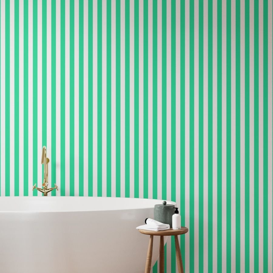 SeaMint Vertical Tent Stripes Florida Colors of the Sunshine State Wallpaper tent stripes wallpaper