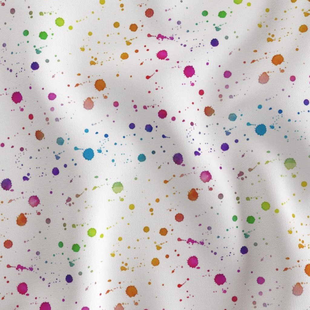 Rainbow Bright Pastel Watercolor Drops Splatters and Dribbles Fabric rainbow brights fabric