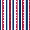 USA Flag Colors of Red White and Blue with Stars in Alternating 1 Inch