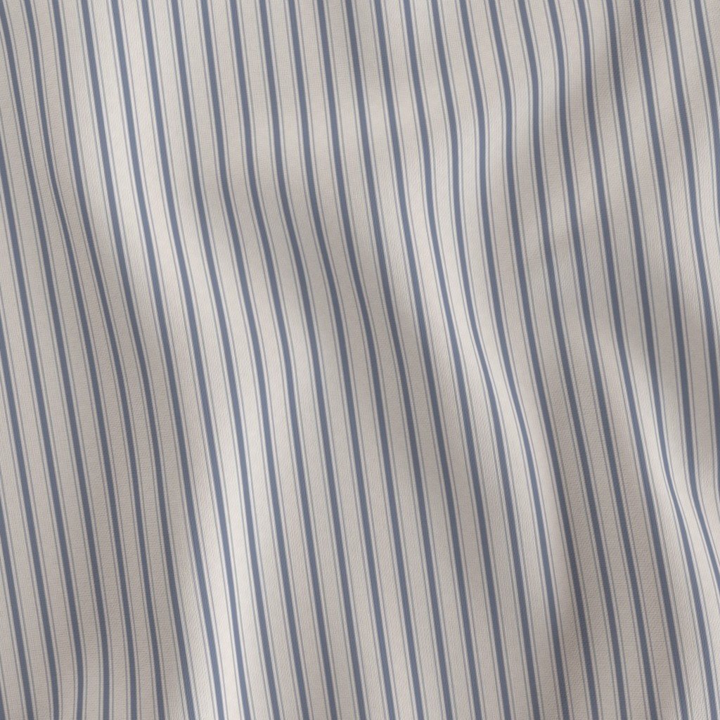 Micro Stressed Blue Denim Mattress Ticking Fabric blue stripe fabric