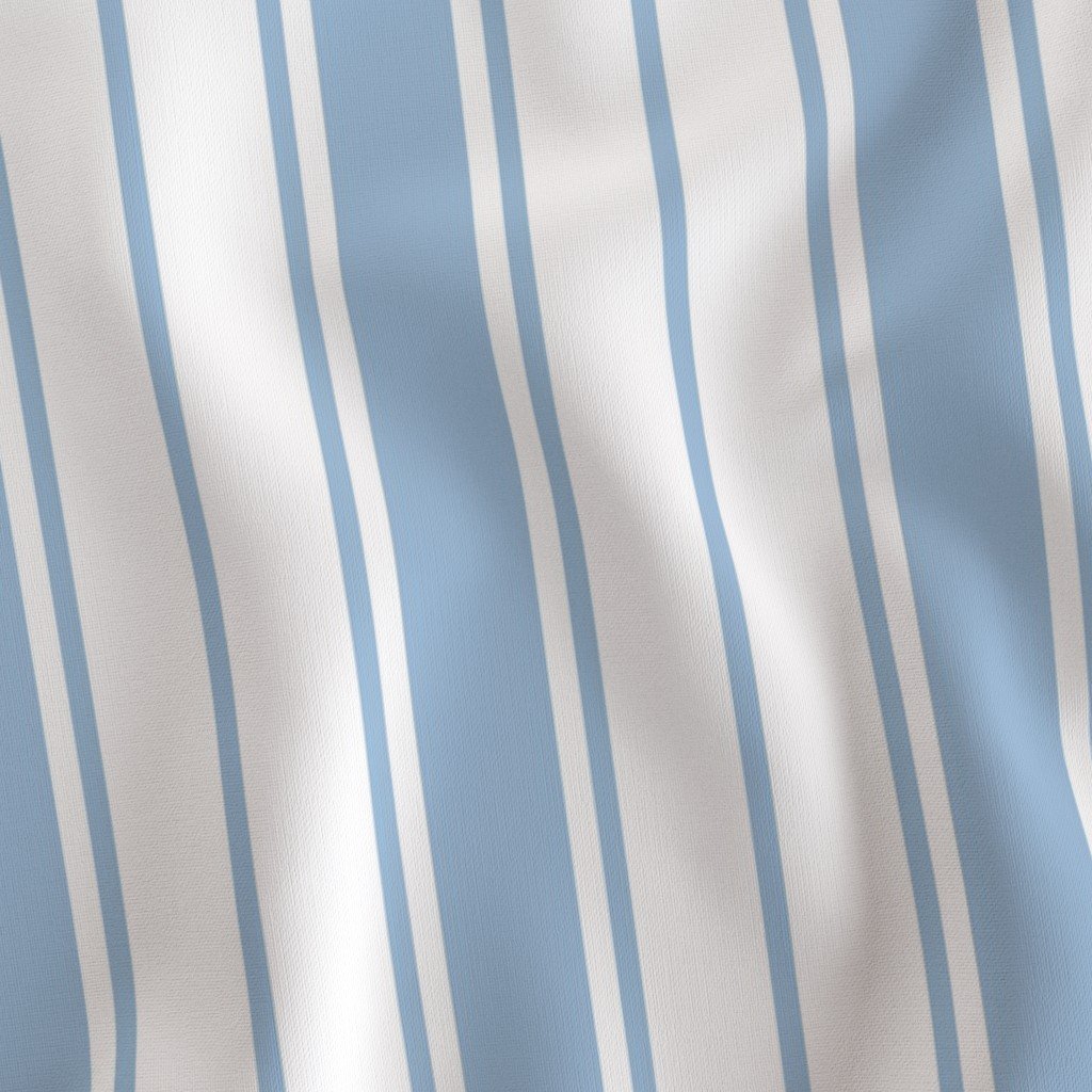 Blue and White Vertical French Stripe Fabric vertical stripe fabric